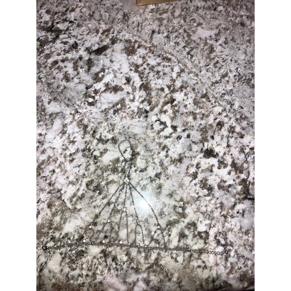 Rhinestone Silver-Tone Chain Hand Chain Link Finger Ring Bracelet! - Picture 7 of 14